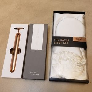 Bundle kit . Sch Beauty The Satin Sleep Set & Sonic T Bar Facial Massager